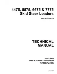 John Deere 4475 5575 6675 7775 Skid Steer Loaders Service Manual - TM1553 preview