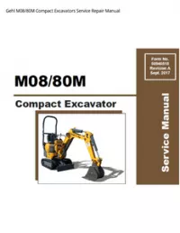 Gehl M08/80M Compact Excavators Service Repair Manual preview