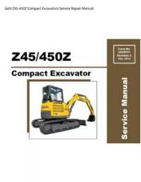 Gehl Z45-450Z Compact Excavators Service Repair Manual preview