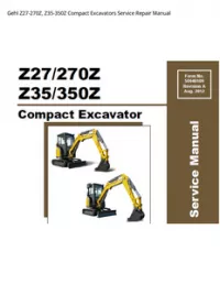 Gehl Z27-270Z  Z35-350Z Compact Excavators Service Repair Manual preview