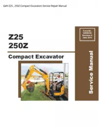 Gehl Z25   250Z Compact Excavators Service Repair Manual preview
