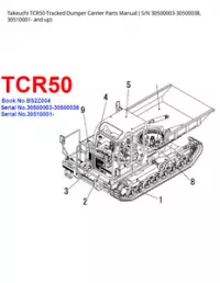 Takeuchi TCR50 Tracked Dumper Carrier Parts Manual ( S/N 30500003-30500038  30510001- and - up preview