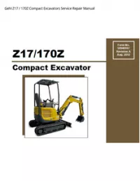 Gehl Z17 / 170Z Compact Excavators Service Repair Manual preview