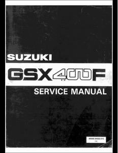 Suzuki GSX400F Motocycle manual