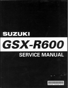 Suzuki GSX-R600 Motocycle manual