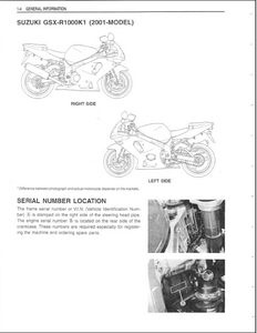 Suzuki GSX-R1000 Motocycle manual