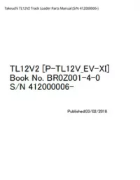 Takeuchi TL12V2 Track Loader Parts Manual (S/N - 412000006- preview