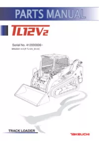 Takeuchi TL12R2 Track Loader Parts Manual (S/N - 412100002- preview