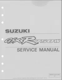 1993-1995 Suzuki GSX-R750W Motocycle Service Repair Workshop Manual preview