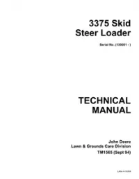 John Deere 3375 Skid Steer Loaders Service Manual - TM1565 preview