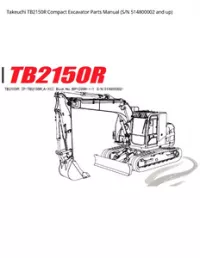 Takeuchi TB2150R Compact Excavator Parts Manual (S/N 514800002 and - up preview
