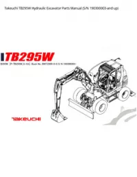 Takeuchi TB295W Hydraulic Excavator Parts Manual (S/N 190300003-and - up preview