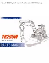 Takeuchi TB295W Hydraulic Excavator Parts Manual (S/N 190100003 and - up preview