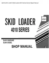 Gehl SL4510  SL4610 Skid Loader (4010 Series) Service Repair Manual preview
