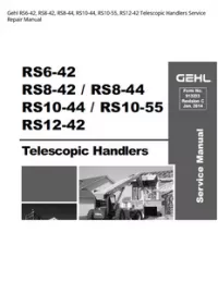 Gehl RS6-42  RS8-42  RS8-44  RS10-44  RS10-55  RS12-42 Telescopic Handlers Service Repair Manual preview