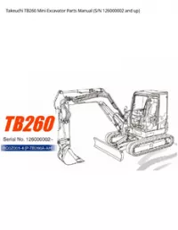 Takeuchi TB260 Mini Excavator Parts Manual (S/N 126000002 and - up preview