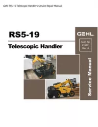 Gehl RS5-19 Telescopic Handlers Service Repair Manual preview