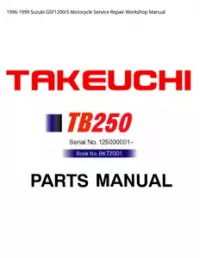 1996-1999 Suzuki GSF1200/S Motocycle Service Repair Workshop Manual preview