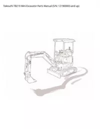 Takeuchi TB219 Mini Excavator Parts Manual (S/N: 121900003-and - up preview