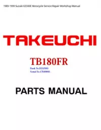 1989-1999 Suzuki GS500E Motocycle Service Repair Workshop Manual preview
