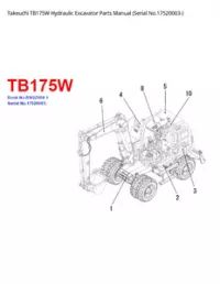 Takeuchi TB175W Hydraulic Excavator Parts Manual (Serial - No.17520003- preview