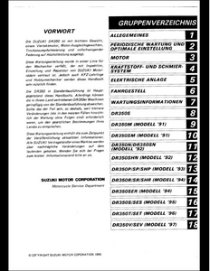 Suzuki DR350 Motocycle service manual