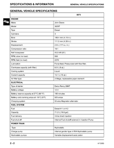 John Deere 8875 Skid Steer Loader service manual
