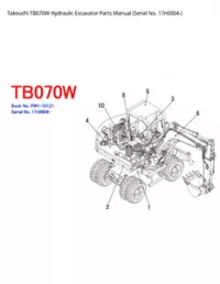 Takeuchi TB070W Hydraulic Excavator Parts Manual (Serial No. - 17n0004- preview