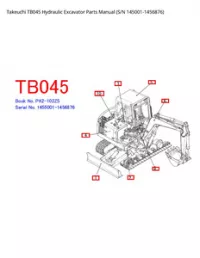 Takeuchi TB045 Hydraulic Excavator Parts Manual (S/N - 145001-1456876 preview