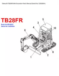 Takeuchi TB28FR Mini Excavator Parts Manual (Serial - No.12820004- preview