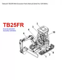 Takeuchi TB25FR Mini Excavator Parts Manual (Serial - No.12810004- preview