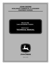 John Deere 325 345 Lawn and Garden Tractors Service Manual - TM1574 preview