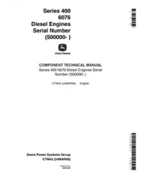 CTM42 - John Deere - Powertech Series 400 6076 Diesel Engines Component Technical Manual preview