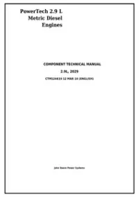 CTM124619 - John Deere PowerTech 2.9L 3029 Metric Diesel Engine Diagnostic & RepairTechnical Manual preview