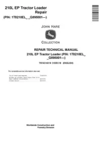 John Deere 210L EP Tractor Loader Repair Technical Manual - TM14314X19 preview