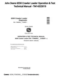 John Deere 655K Crawler Loader Operation & Test Technical Manual - TM14323X19 preview