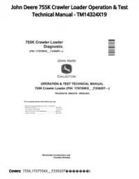 John Deere 755K Crawler Loader Operation & Test Technical Manual - TM14324X19 preview