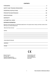 Bobcat 18PSL service manual