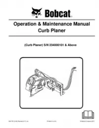 Bobcat Curb Planer Operation & Maintenance Manual preview