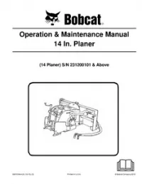 Bobcat Planer Operation & Maintenance Manual 14 In. preview