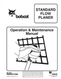 Bobact Standart Flow Planer Operation & Maintenance Manual preview