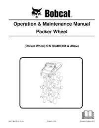 Bobcat Packer Wheel Operation & Maintenance Manual preview