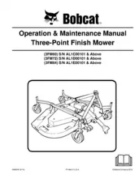 Bobcat Three-Point Finish Mower Operation & Maintenance Manual (3FM60) (3FM72) (3FM84) preview