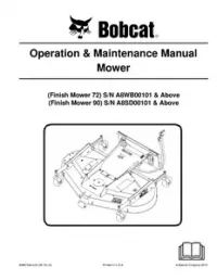 Bobcat Mower Operation & Maintenance Manual preview