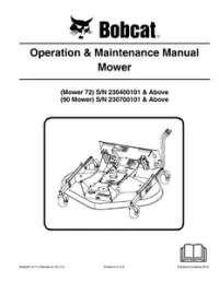 Bobcat Mower Operation & Maintenance Manual (Mower 72) (90 Mower) preview
