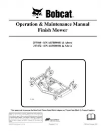 Bobcat Finish Mower Operation & Maintenance Manual preview