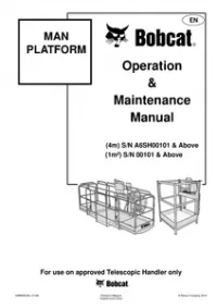 Bobcat Man Platform Operation & Maintenance Manual (4m) (1m²) preview