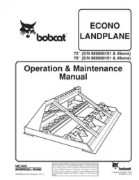 Bobcat Econo Landplane Operation & Maintenance Manual preview