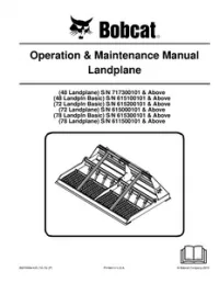 Bobcat Landplane Operation & Maintenance Manual 2 preview