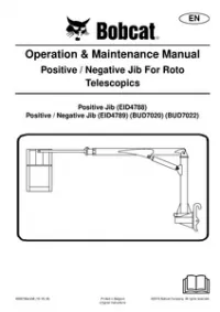 Bobcat Positive / Negative Jib For Roto Telescopics Operation & Maintenance Manual preview
